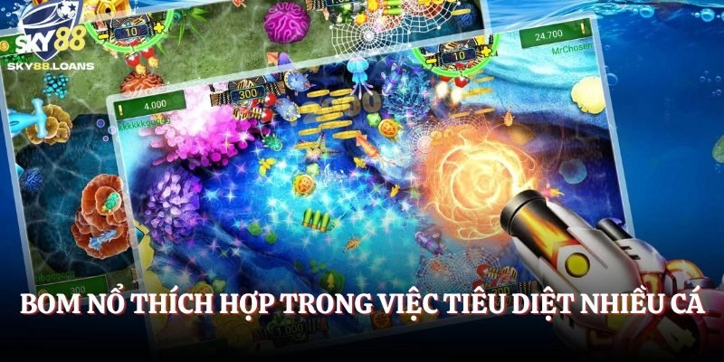 Bom nổ thích hợp trong việc tiêu diệt nhiều cá
